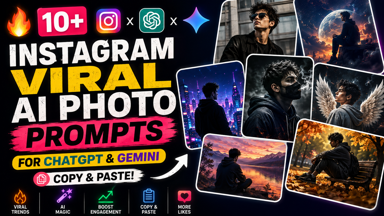 🔥 10+ Instagram Viral AI Photo Prompts for ChatGPT & Gemini (Copy & Paste!)